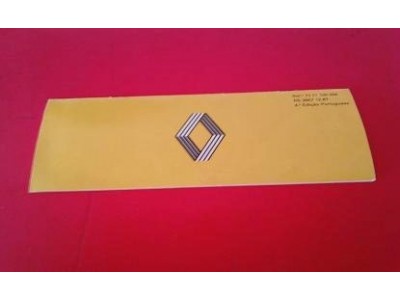 Renault - Manual do condutor (Certificado de entrega)