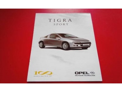 Opel Tigra A - Catálogo de lançamento