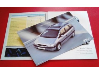 Opel Zafira A - Catálogo de lançamento