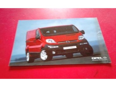 Opel Vivaro - Catálogo de lançamento