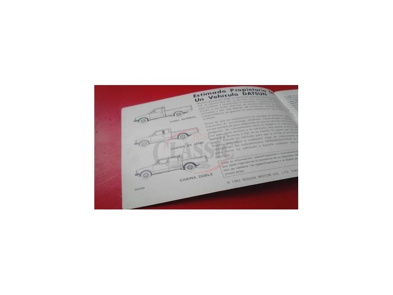 Nissan 720 Pick-up - Manual do condutor (Serie del modelo Datsun 720)