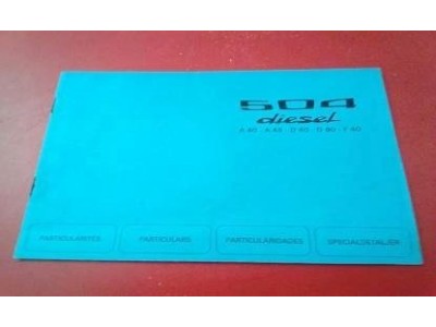 Peugeot 504 - Manual do condutor (Diesel A 40 - A 45 - D 40 - D 80 - F 40)