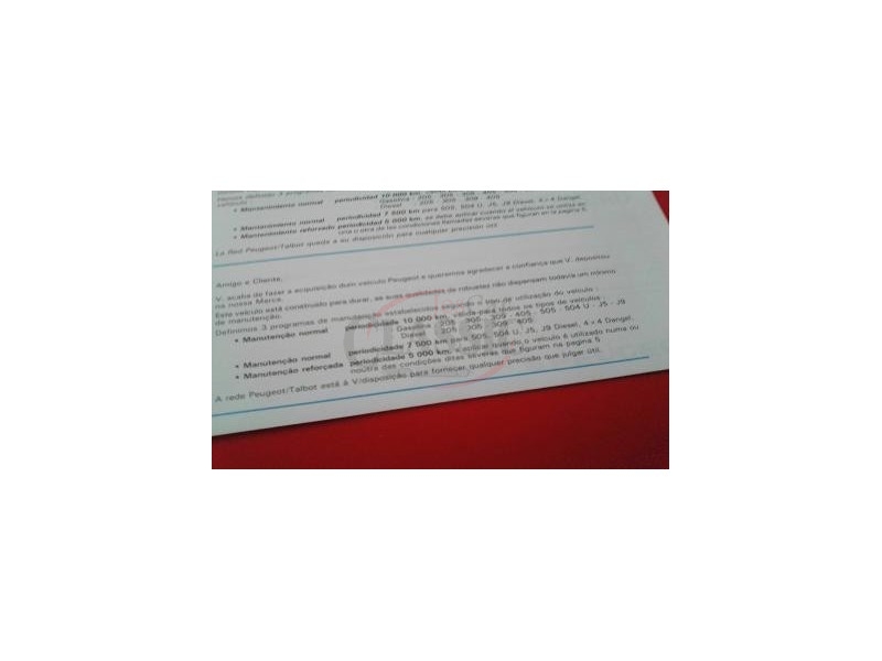 Peugeot - Manual do condutor (Livrete de manutenção)