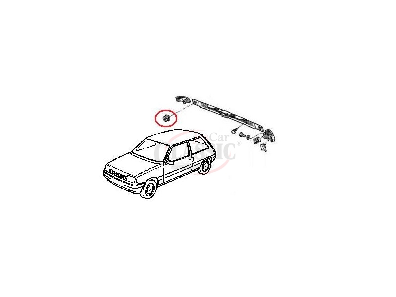 Renault Super 5 - Mola de fixação do friso da tampa mala