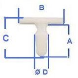 Peugeot 205 - Mola de fixação para friso para-choques