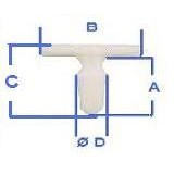 Peugeot 205 - Mola de fixação para friso para-choques
