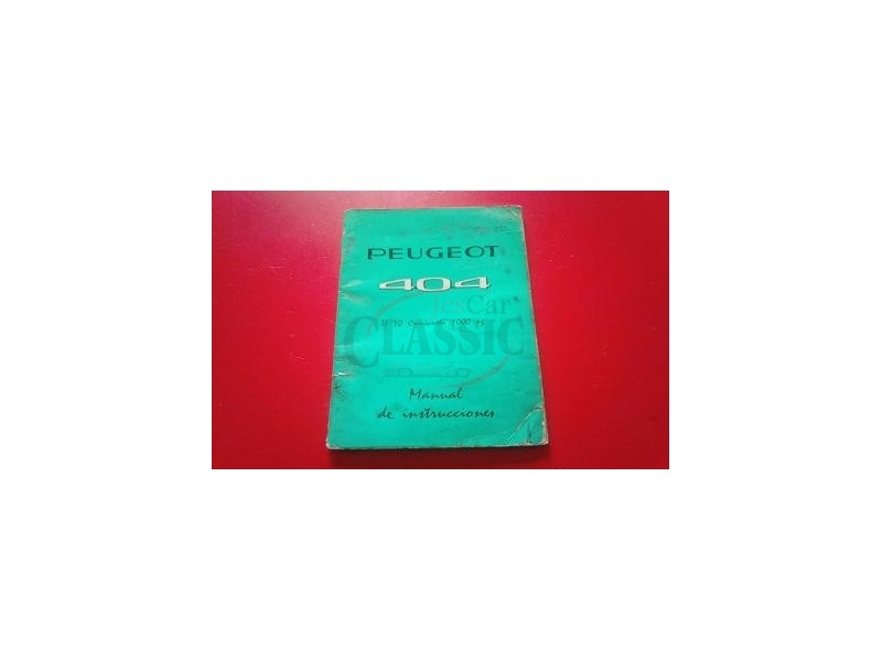 Peugeot 404 Pick-up - Manual do condutor