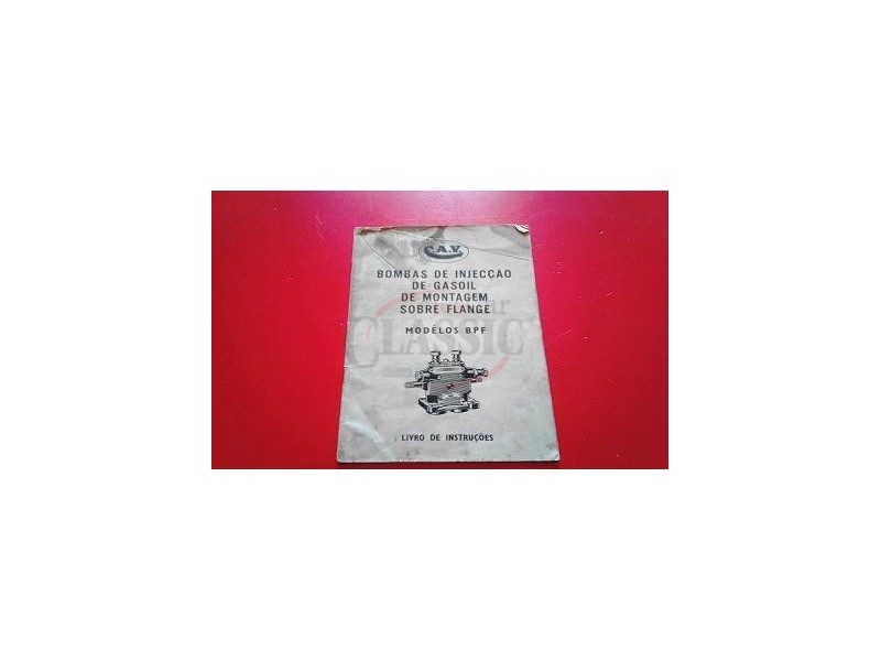 Livro de instruções - Bombas de injecção C.A.V (Mod. B P F)
