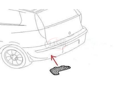 Fiat Punto II - Grelha do para-choques traseira esquerda