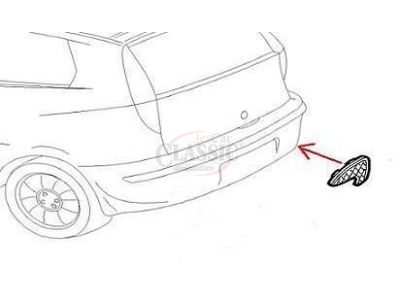Fiat Punto II - Grelha do para-choques traseira direita