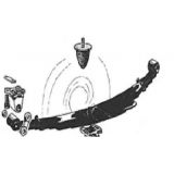Peugeot 404 Pick-up / Peugeot 504 Pick-up - Batente central da mola de suspensão traseira