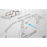 Renault 9 - Base e suporte do plafonnier