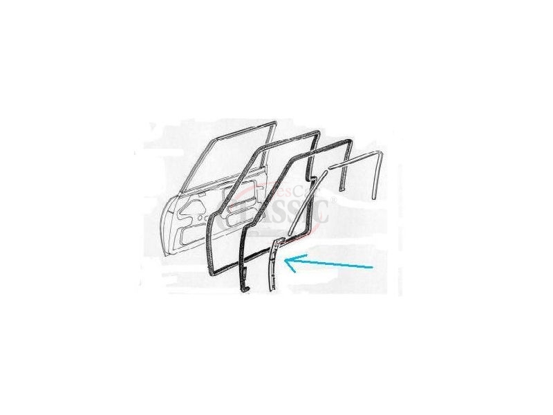 Peugeot 504 - Acabamento e remate interior da porta frente direita