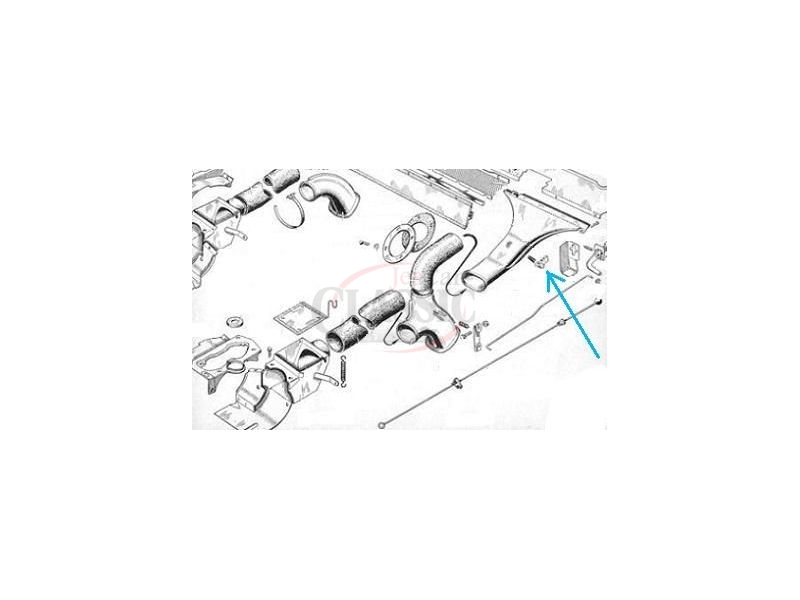 Citroen 2CV / Citroen AK - Botão de comando ventilação central