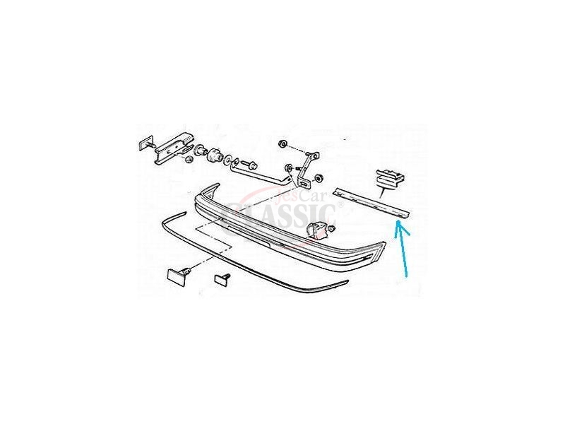 Peugeot 205 - Junta de vedação do para-choques frente
