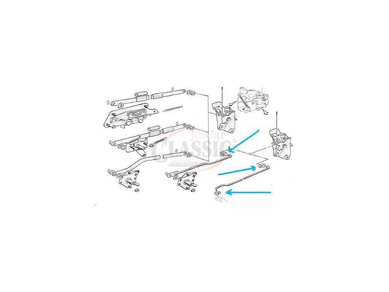 Peugeot 504 - Mola de fixação para tirante fechadura