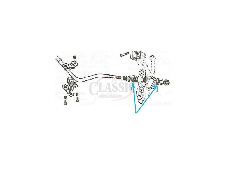 Autobianchi A112 / Fiat 127 / Fiat 128 - Casquilho das pontas barra estabilizadora