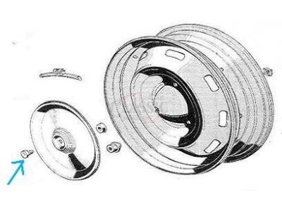 Peugeot 204 / Peugeot 504 - Parafuso de fixação do tampão roda (M10x13)