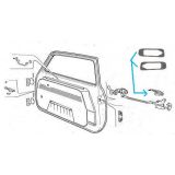 Fiat 600 D / Fiat 600 E - Jogo de juntas do manipulo de abertura porta exterior