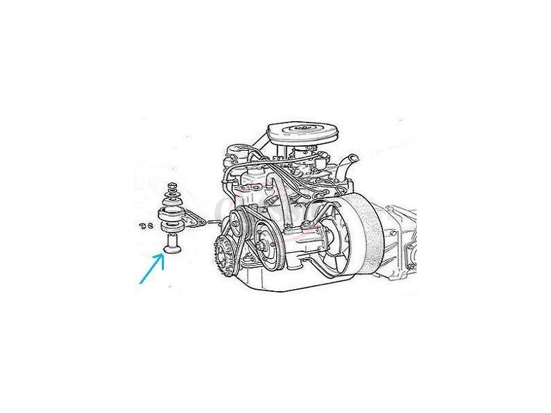 Fiat 600 / Fiat 850 - Apoio do motor traseiro