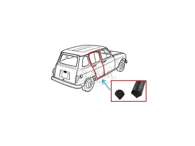 Renault 4 - Borracha porta traseira (3000mm)