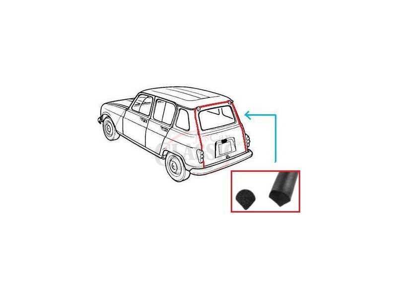 Renault 4 - Borracha da tampa mala (2650mm)