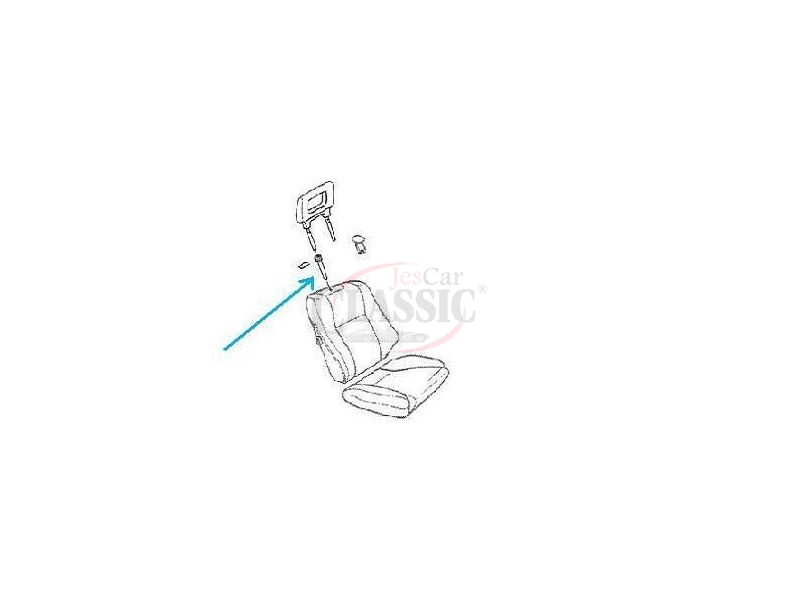 Opel Corsa A - Apoio para fixação do encosto cabeça