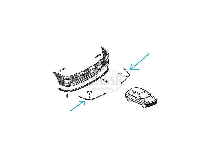 Renault Clio I - Friso embelezador de para-choques frente