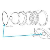 VW Carocha 67-79 - Junta de vedação entre o farol e guarda-lamas