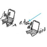 Renault Express / Renault Super 5 - Obturador do manipulo do banco (PRETO)