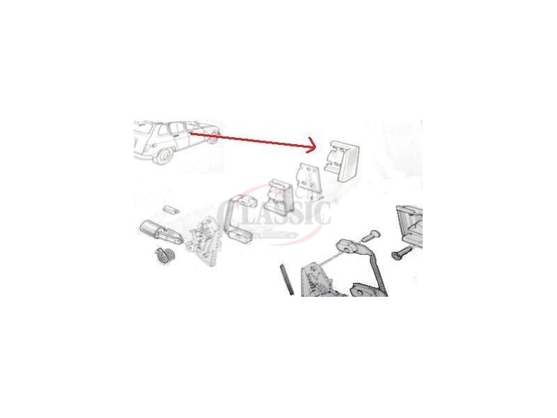 Renault 4 - Protecção de batente fechadura porta frente direita