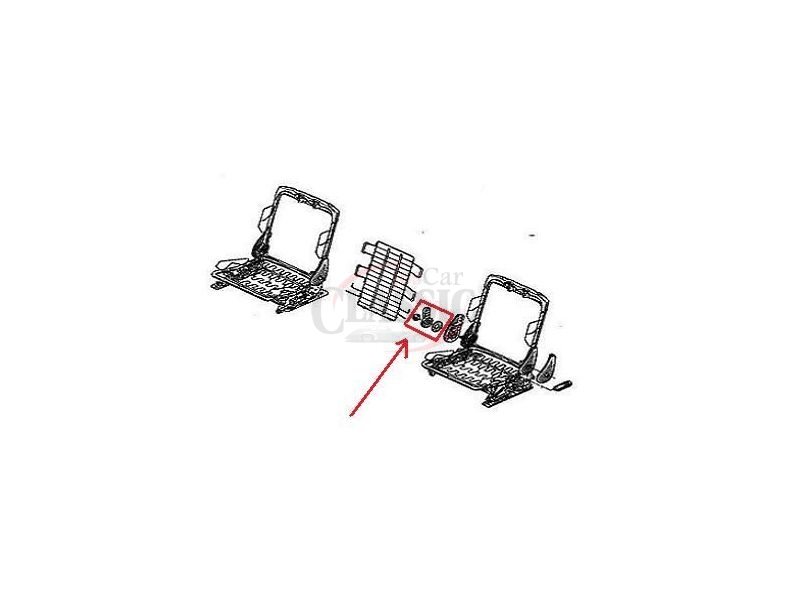 Renault Clio I - Manipulo de regulação do encosto banco