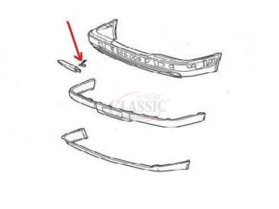 Mercedes-Benz Class C W202 / Mercedes-Benz Class E W210 - Suporte de fixação grelha (capa de cobertura do gancho reboque)