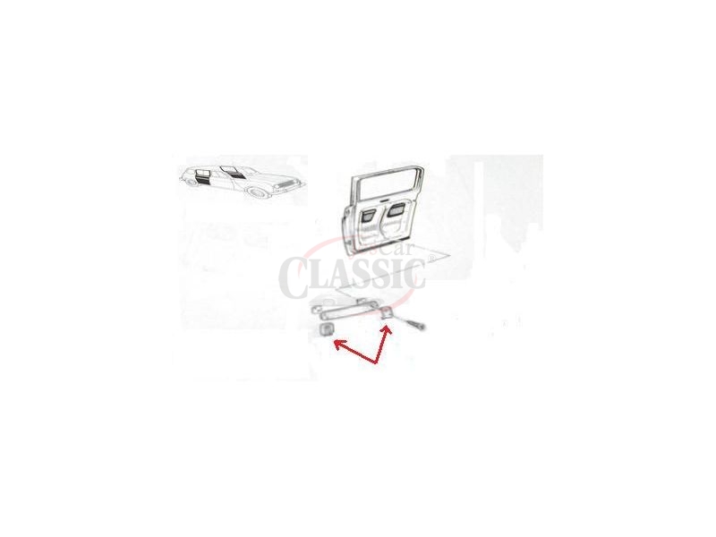 Renault 4 - Remate e fixador do limitador das portas traseiras