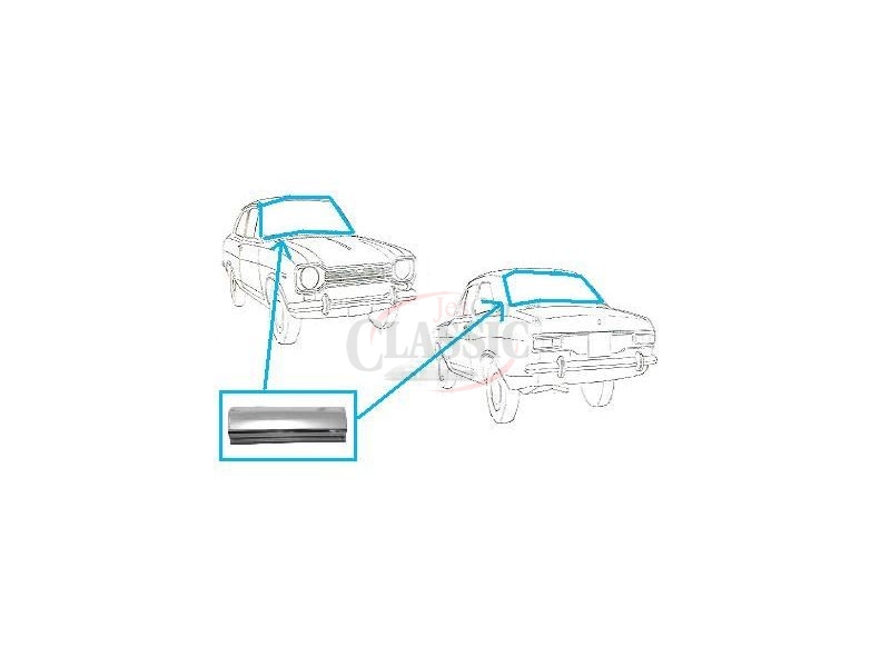 Ford Escort MkI - Friso embelezador de vidro (11mm)