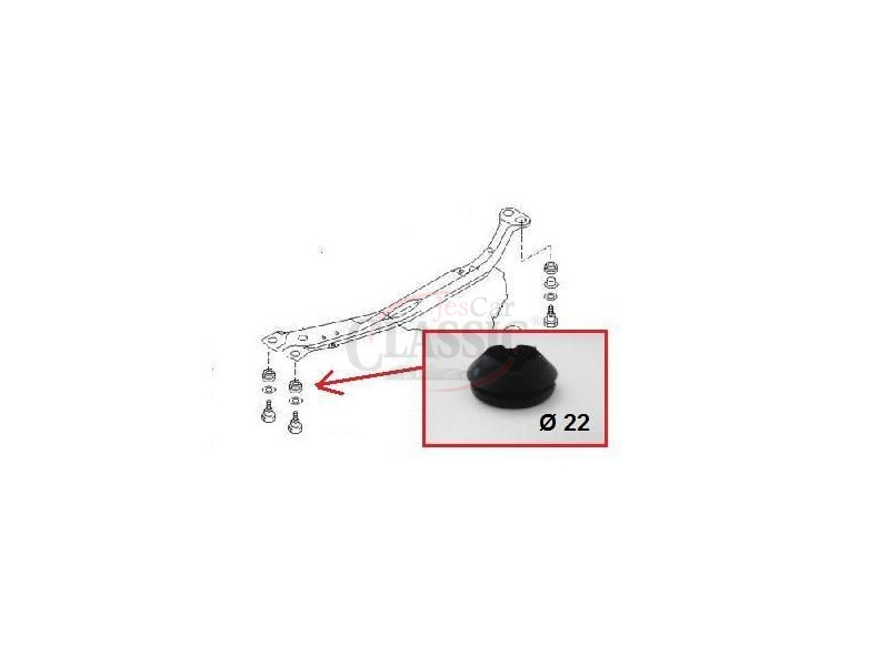 Nissan Bluebird T72 - Casquilho do olhal para fixação da travessa de charriot ao chassi