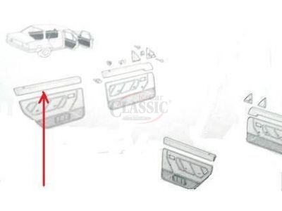 Renault 9 - Acabamento da guarnição porta tras esquerda