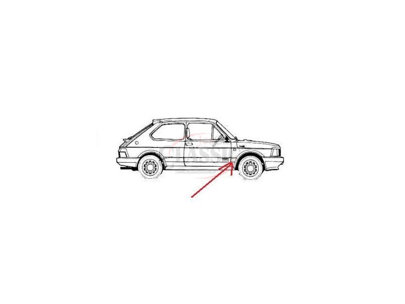 Fiat 127 III Super - Aba de guarda lamas frente direita