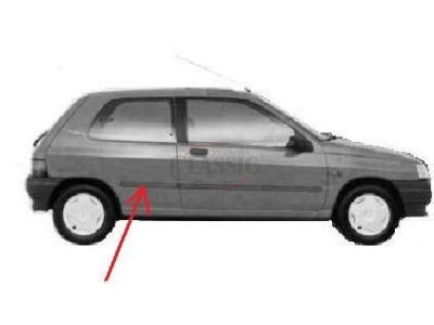Renault Clio I - Friso embelezador da ilharga traseira direita