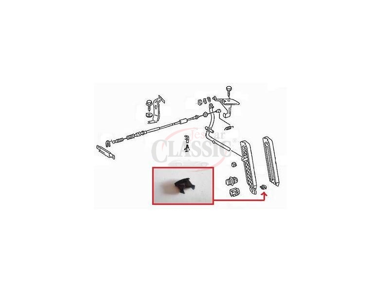 Mercedes-Benz W123 - Mola de fixação do pedal acelerador