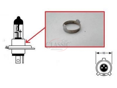 Multimarcas - Suporte / Adaptador de ampola para lâmpada farol principal H4 (P43t)