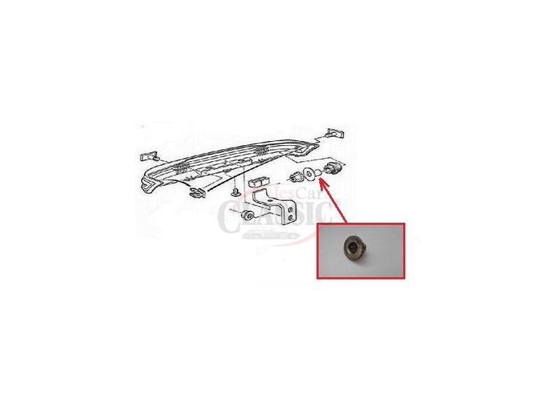 Peugeot 205 - Guia metálico do suporte lateral do para-choques