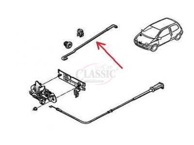 Renault Twingo I - Vareta de capot (300mm)