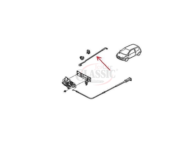 Renault Twingo I - Vareta de capot (300mm)
