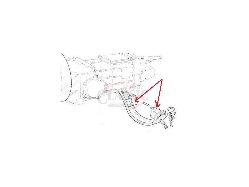 Fiat 600 / Fiat 600 D - Apoio da caixa de velocidades