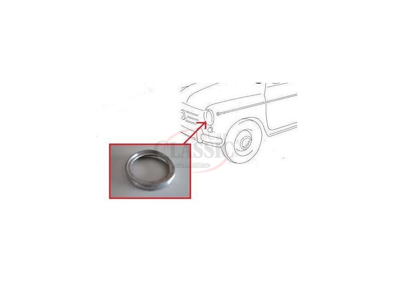 Fiat 600 / Fiat 600 D - Aro farol principal da 1ª Série alumínio Ø 175mm (SIEM)