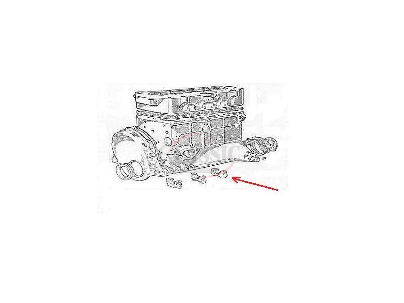 Fiat 600 D - Suporte de fixação da cambota motor ao bloco