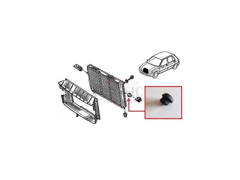 Renault Clio I - Apoio do suporte de fixação do radiador motor