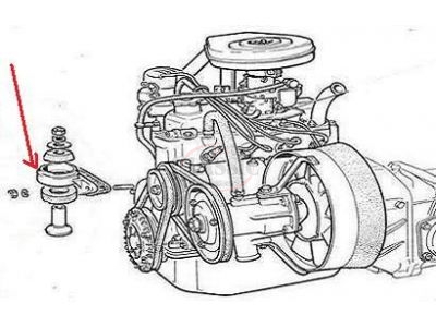 Fiat 600 / Fiat 600 D - Suporte do apoio motor traseiro