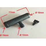 Renault 9 / Renault Super 5 - Tubo de refrigeração de união com sangrador ou de (3 vias Ø18x2, Ø10)